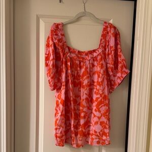 Sonoma Women's Vibrant Pink and Orange Blouse
